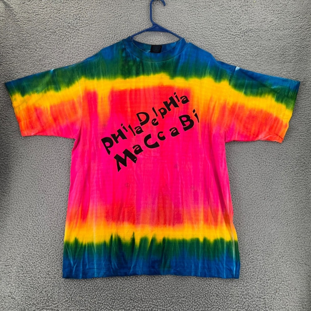 Vintage Oneill Surfing Philadelphia Maccabi Adult‎ L Tie Dyed Single Stitch 90s